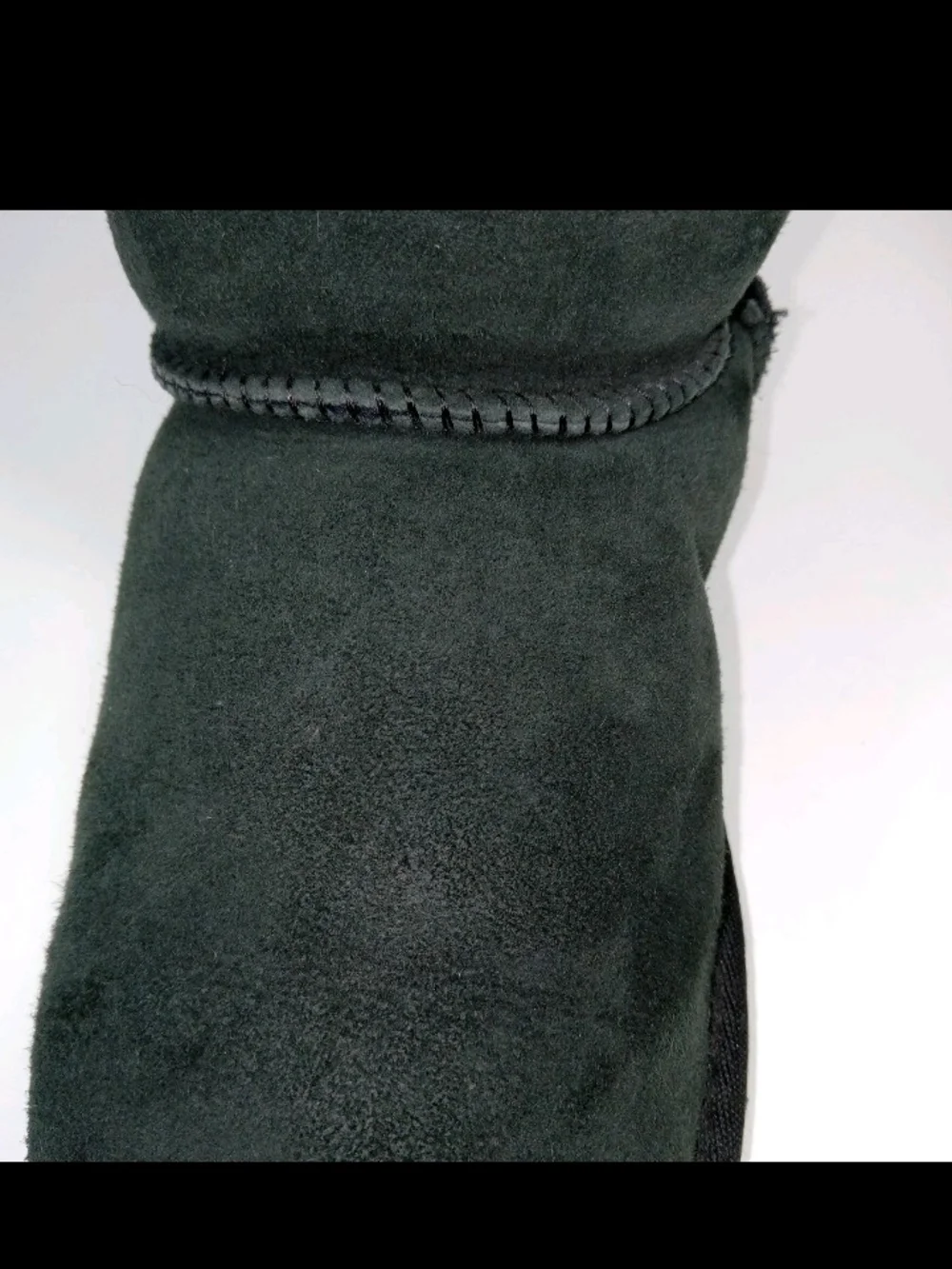 Ugg Bailey Bow Tall II Women’s Dark Green Suede Shearling Winter Boots Sz 4 US